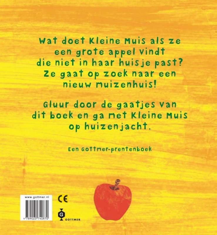 Achterkant van Kleine muis zoekt een huis