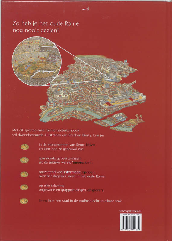 Achterkant van Het oude Rome binnenstebuiten