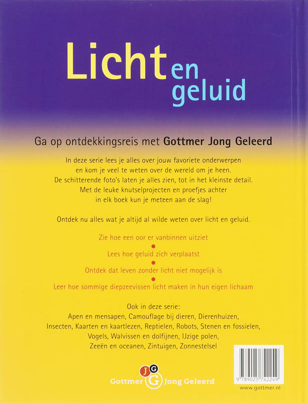 Achterkant van Licht en geluid