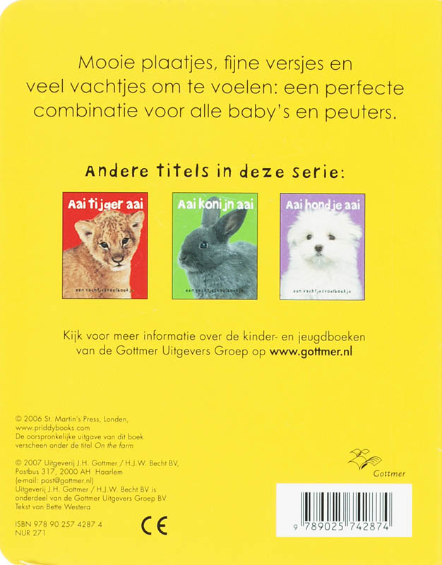 Achterkant van Aai eendje aai