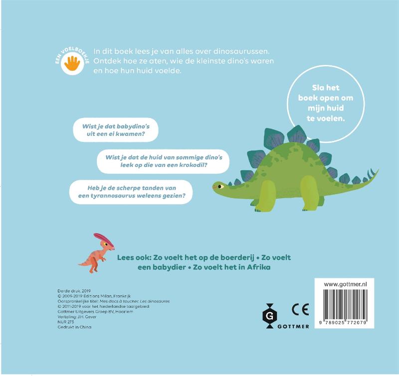 Achterkant van Zo voelt een dinosaurus