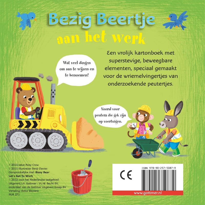 Achterkant van Bezig Beertje aan het werk