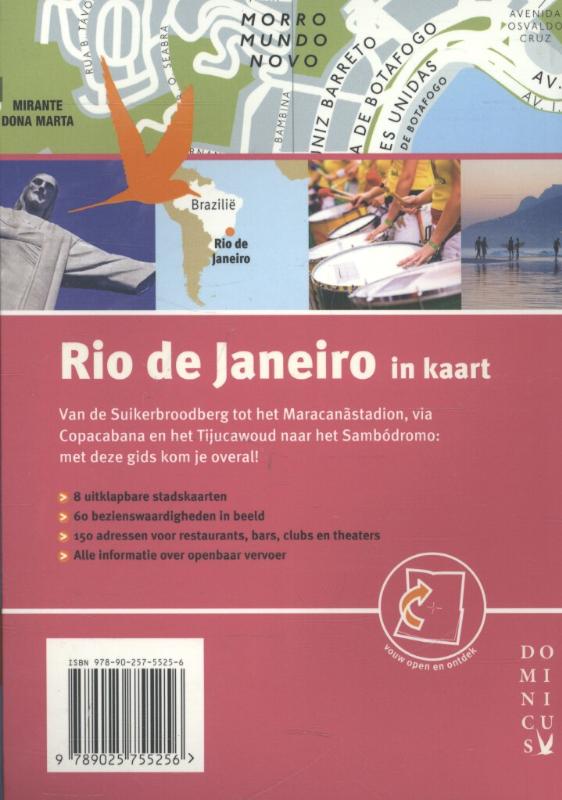 Achterkant van Rio de Janeiro in kaart