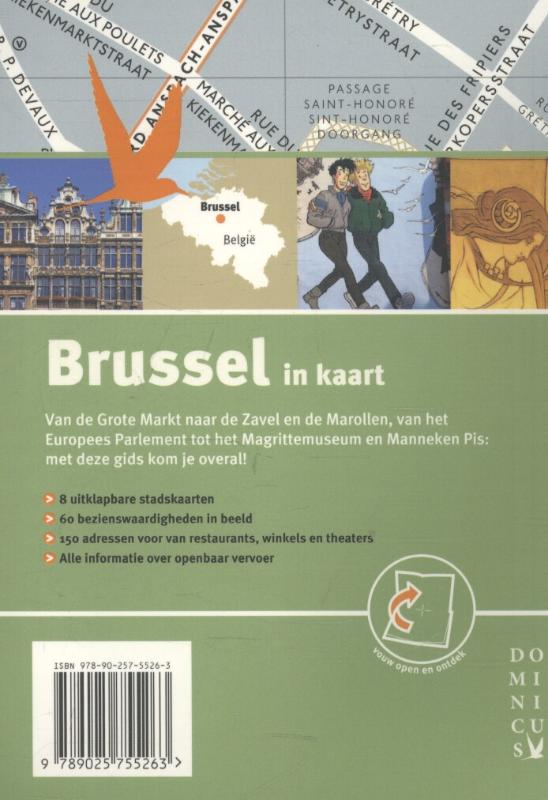 Achterkant van Brussel in kaart