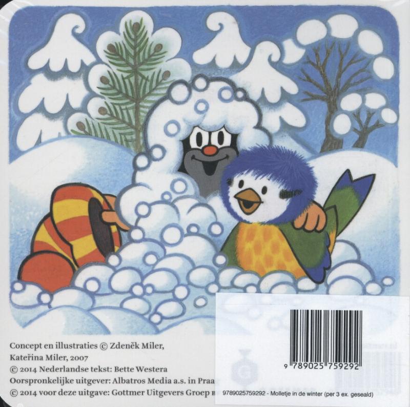 Achterkant van Het molletje in de winter navulset 3ex
