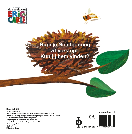 Achterkant van Waar is Rupsje Nooitgenoeg?