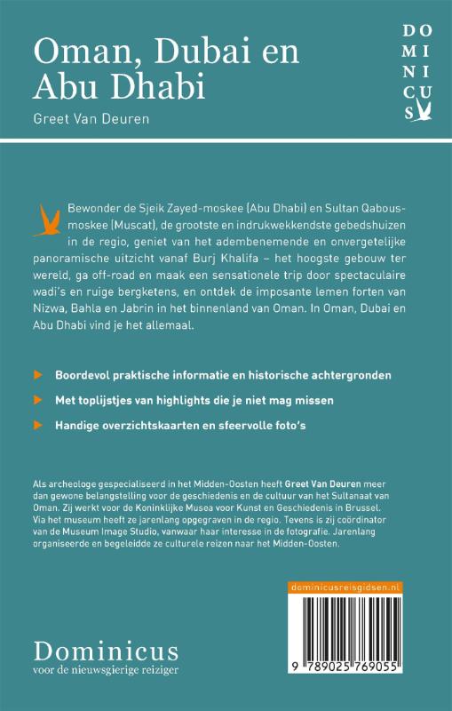 Achterkant van Oman, Dubai en Abu Dhabi