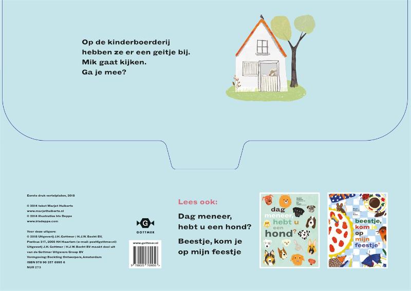 Achterkant van Vertelplaten We hebben er een geitje bij