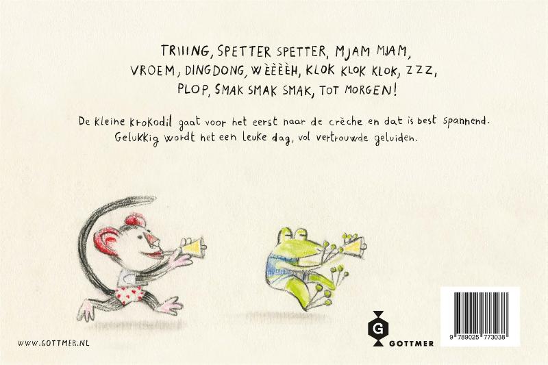 Achterkant van Wat zegt de kleine krokodil op de crèche?