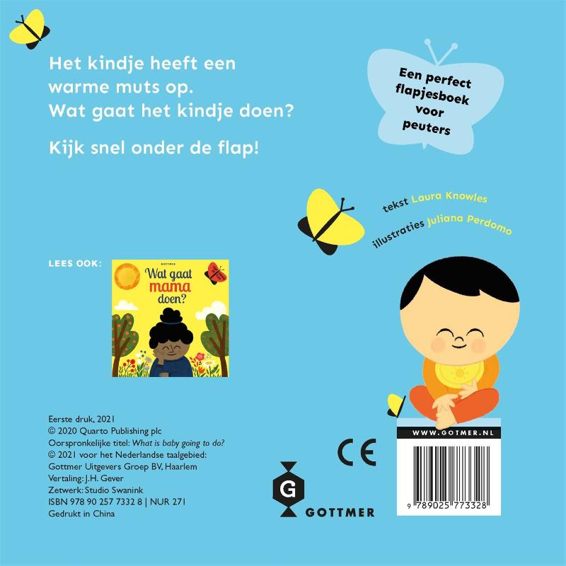 Achterkant van Wat gaat het kindje doen?