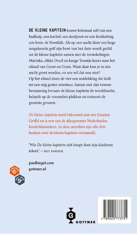 Achterkant van De kleine kapitein