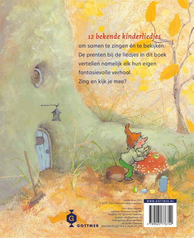 Achterkant van Op een grote paddenstoel