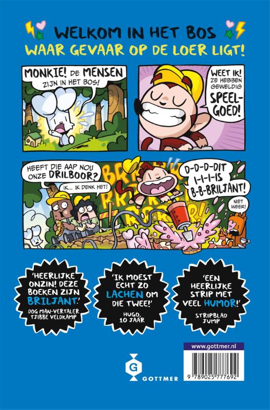 Achterkant van Bunnie vs Monkie en de mens-invasie!