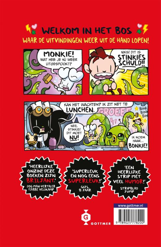 Achterkant van Bunnie vs Monkie en het doemgenootschap!