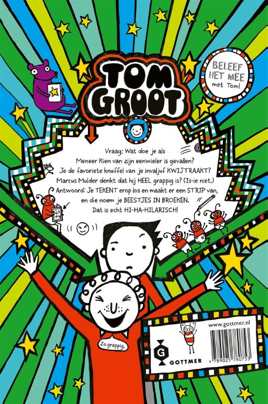 Achterkant van Tom Groot is hi-ha-hilarisch