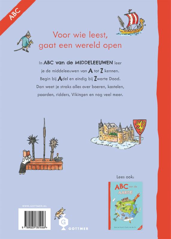 Achterkant van ABC van de middeleeuwen