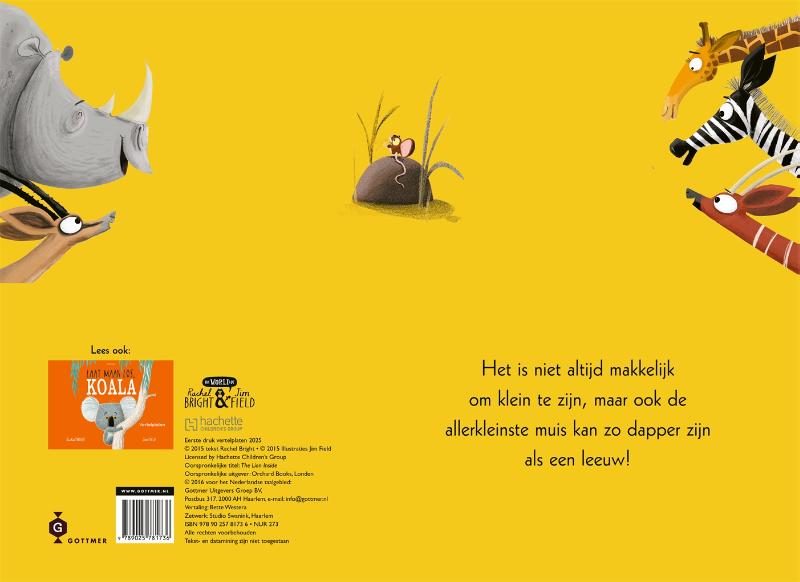 Achterkant van Vertelplaten De leeuw in de muis