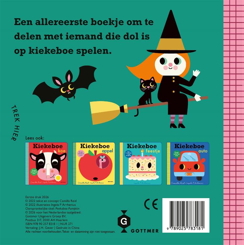 Achterkant van Kiekeboe pompoen
