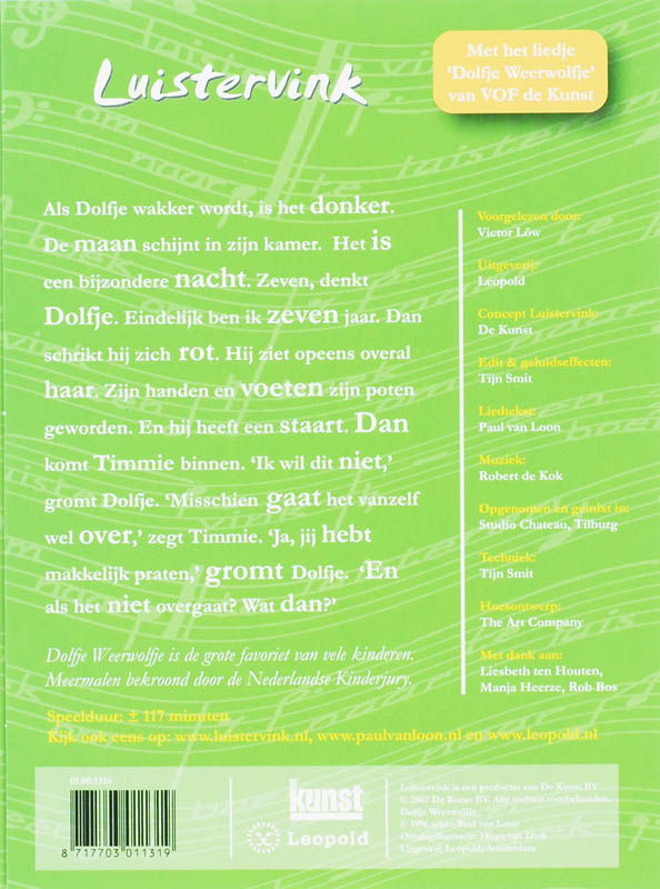 Achterkant van Dolfje Weerwolfje 2 CD's