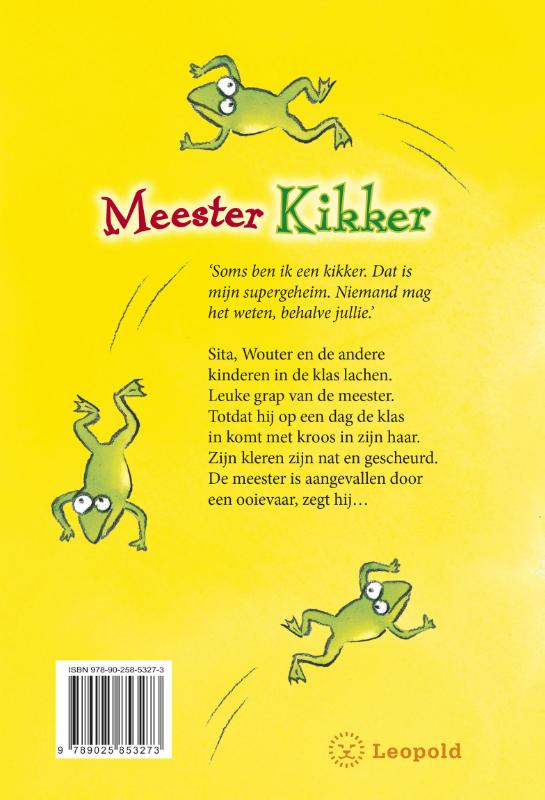 Achterkant van Meester Kikker