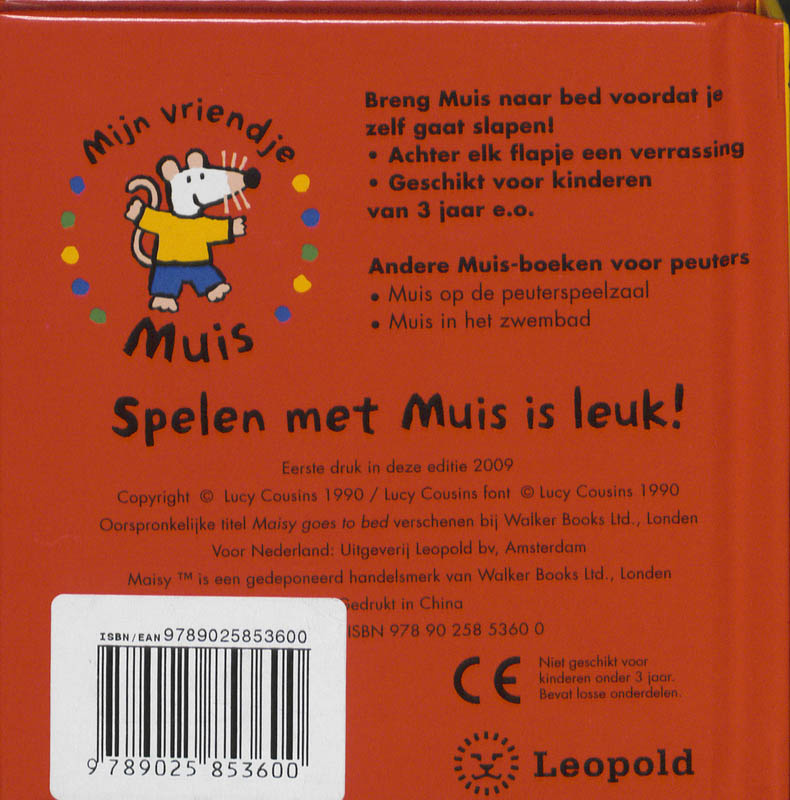 Achterkant van Muis gaat naar bed