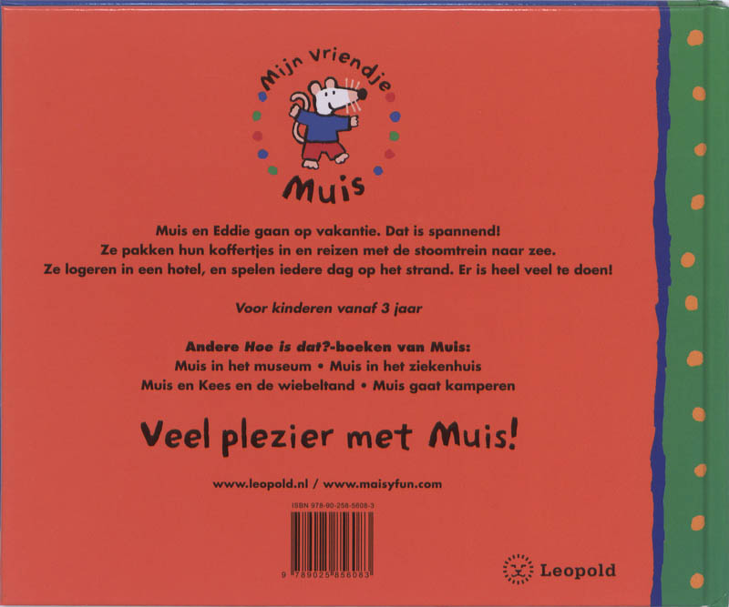 Achterkant van Muis gaat op vakantie