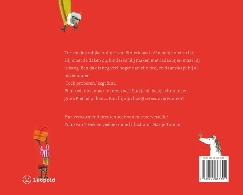 Achterkant van Sinterklaas en het kleine hoogtevreespietje