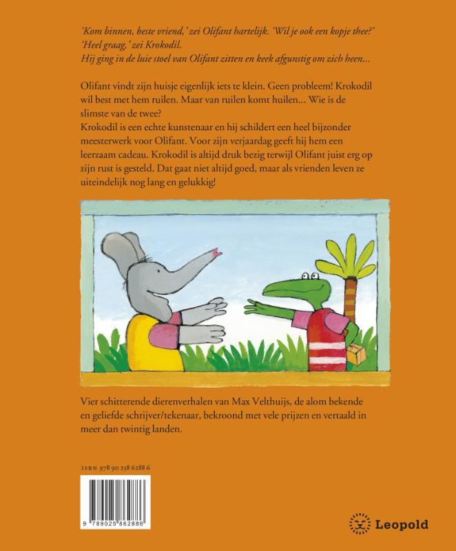Achterkant van Olifant en krokodil