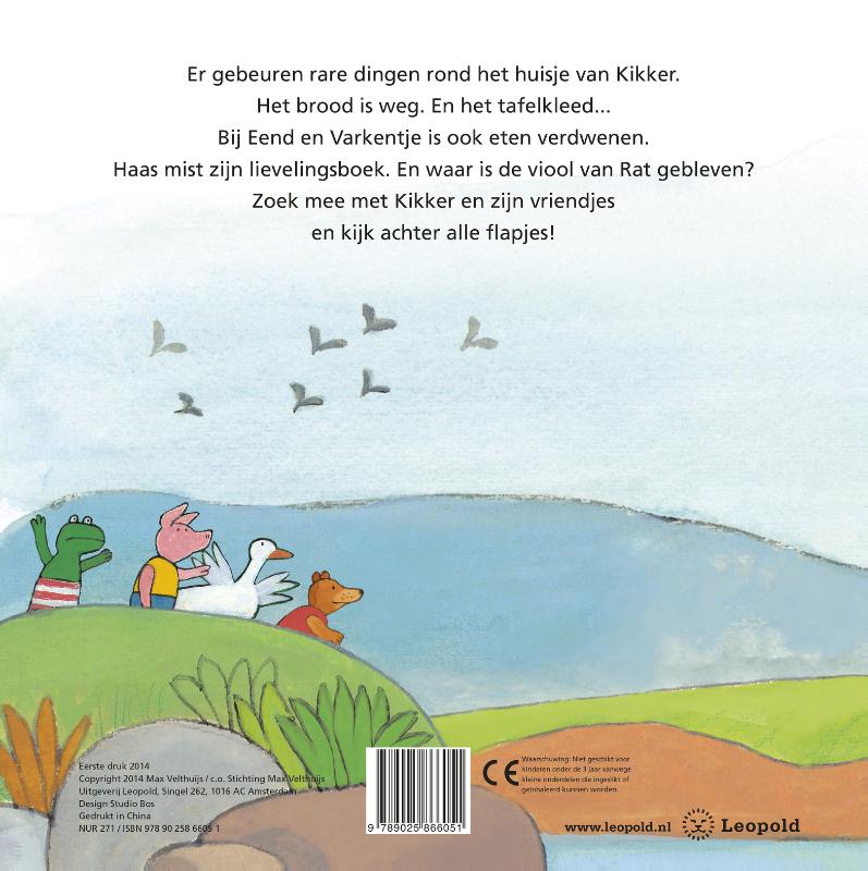 Achterkant van De picknick van kikker