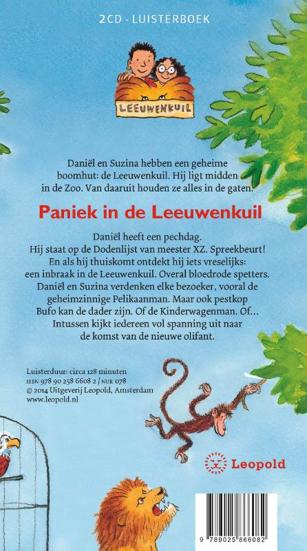 Achterkant van Paniek in de leeuwenkuil