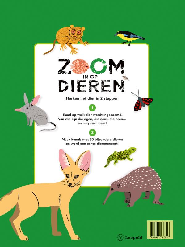 Achterkant van Zoom in op dieren