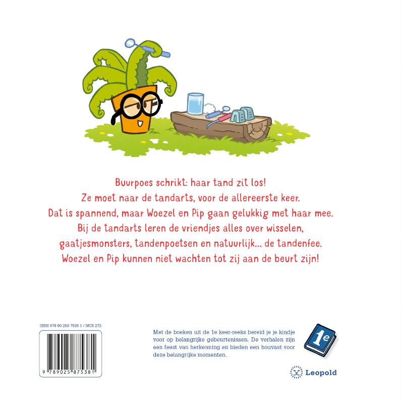Achterkant van Naar de tandarts