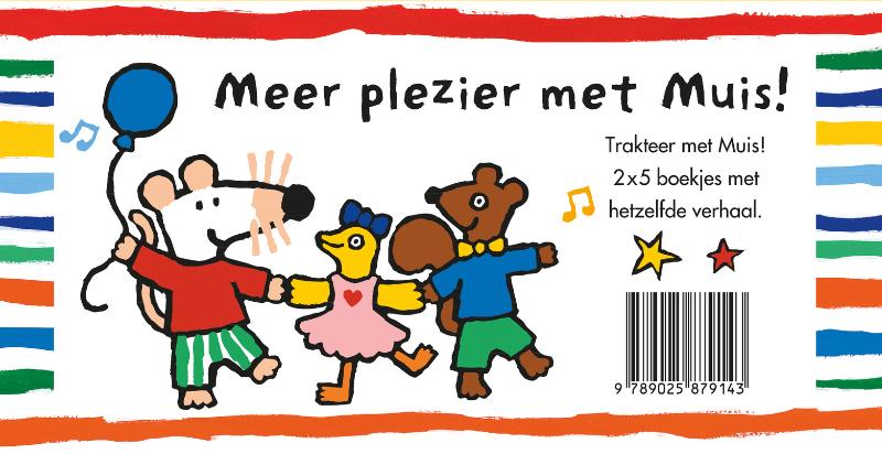 Achterkant van Muis uitdeelboekjes