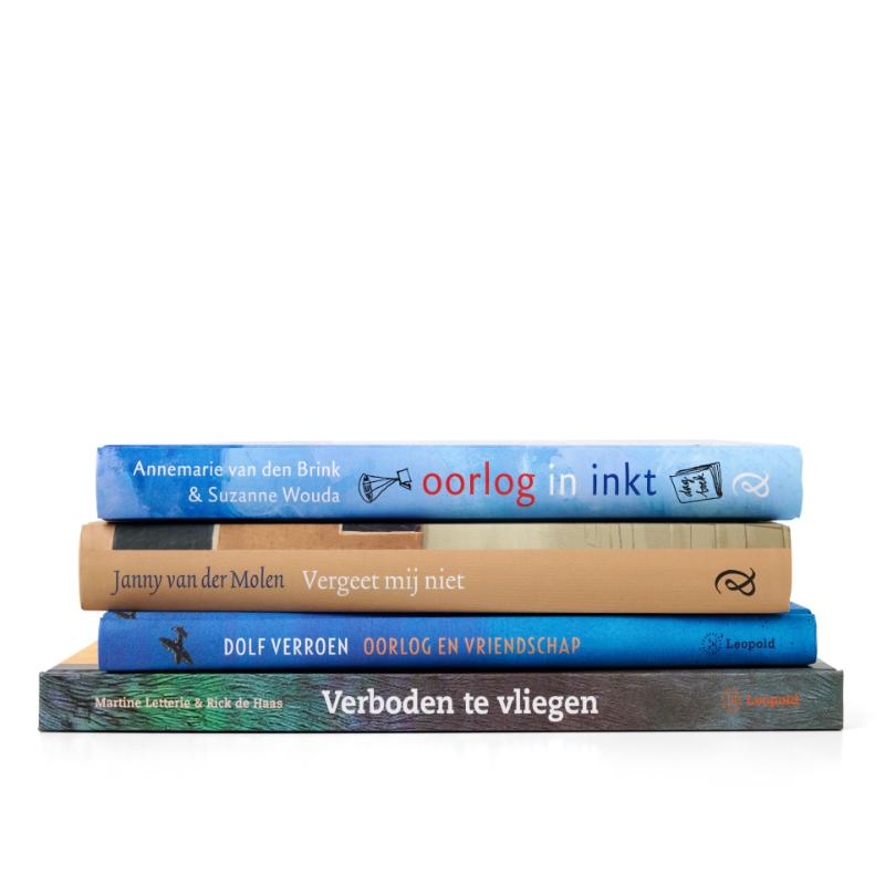 Achterkant van Schrijver in beeld boekenpakket Tweede Wereldoorlog