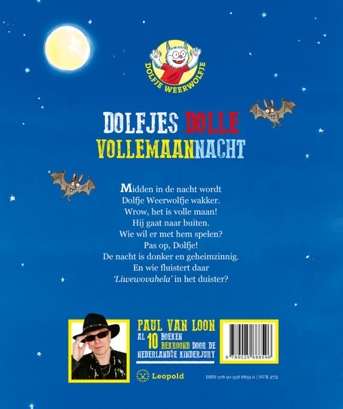 Achterkant van Dolfjes dolle vollemaannacht