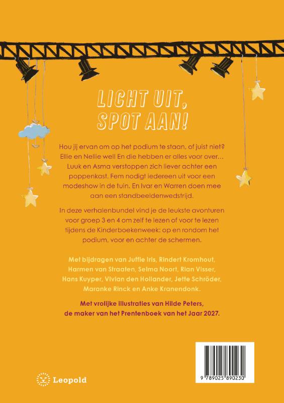Achterkant van Spot aan! - Op het podium met groep 3-4