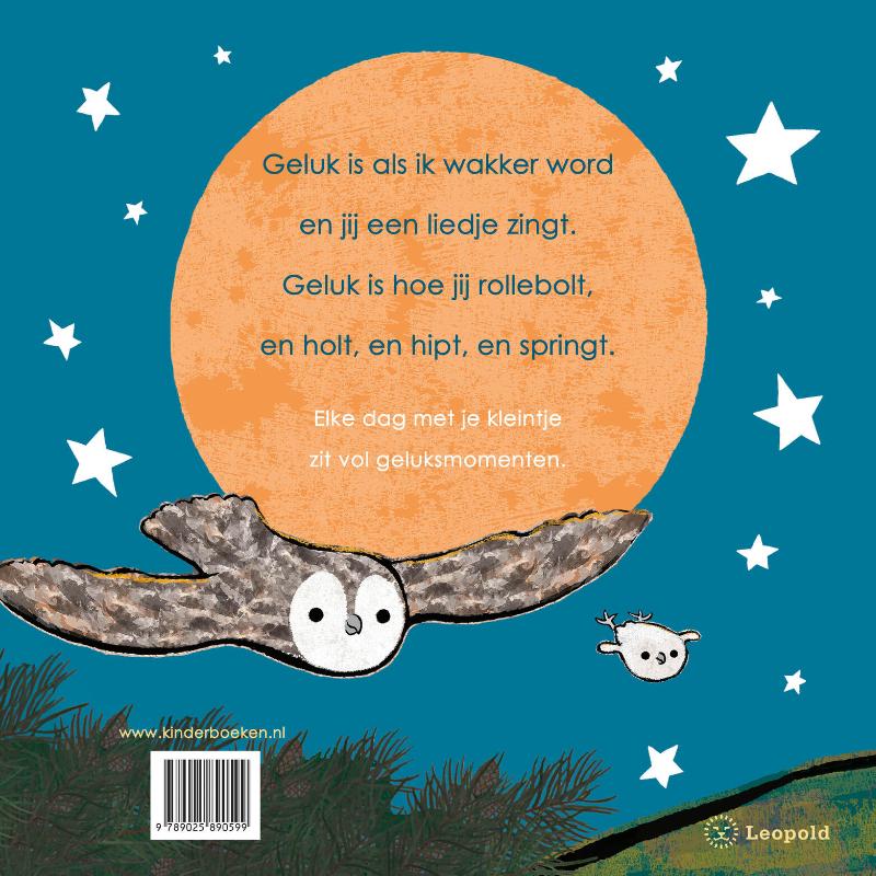 Achterkant van Dag kleintje, geluk is...