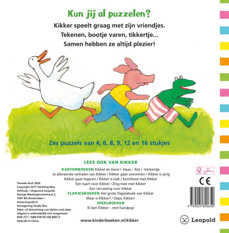 Achterkant van Mijn Kikker puzzelboek