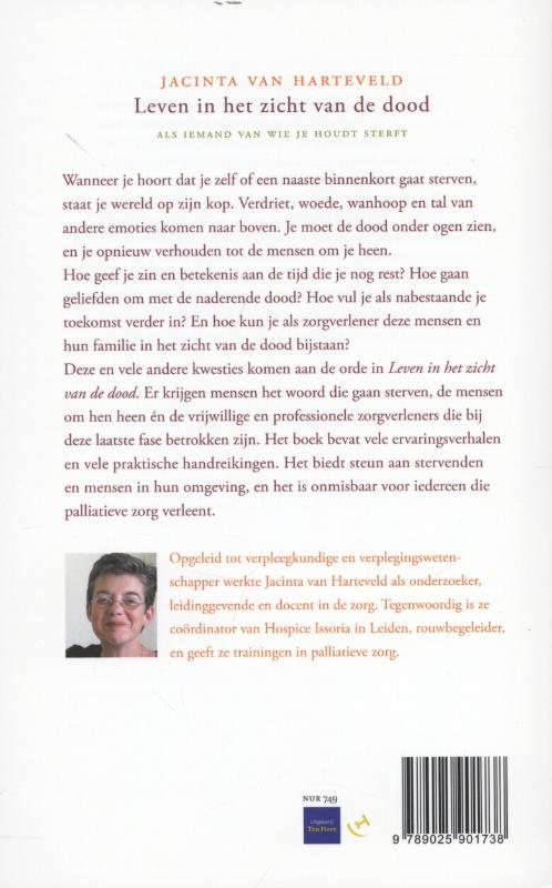 Achterkant van Leven in het zicht van de dood