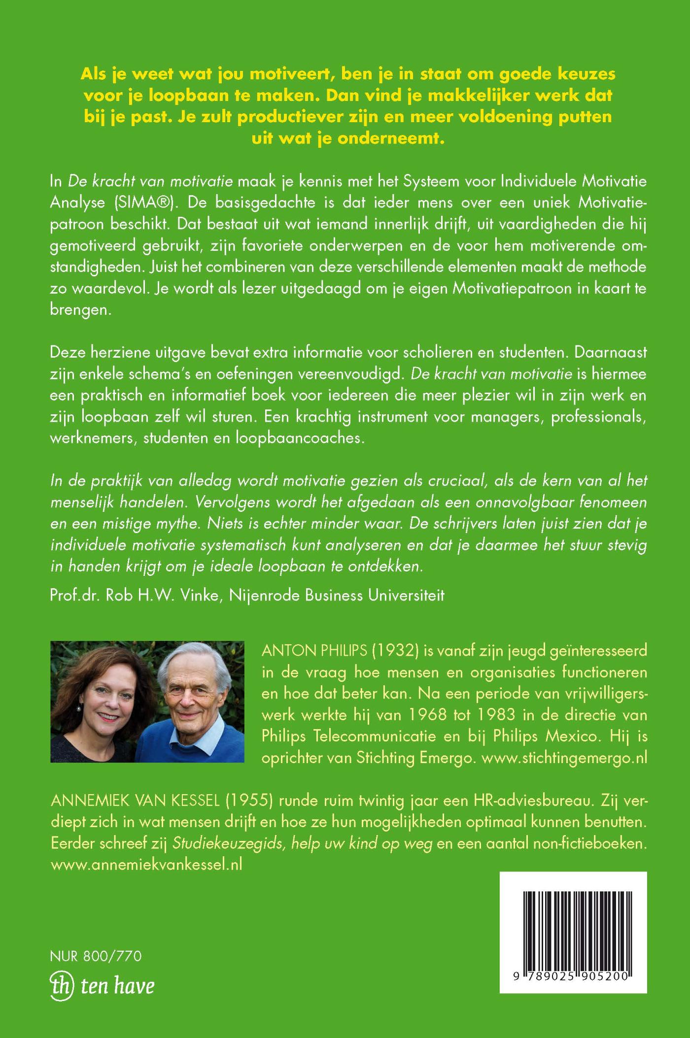 Achterkant van De kracht van motivatie