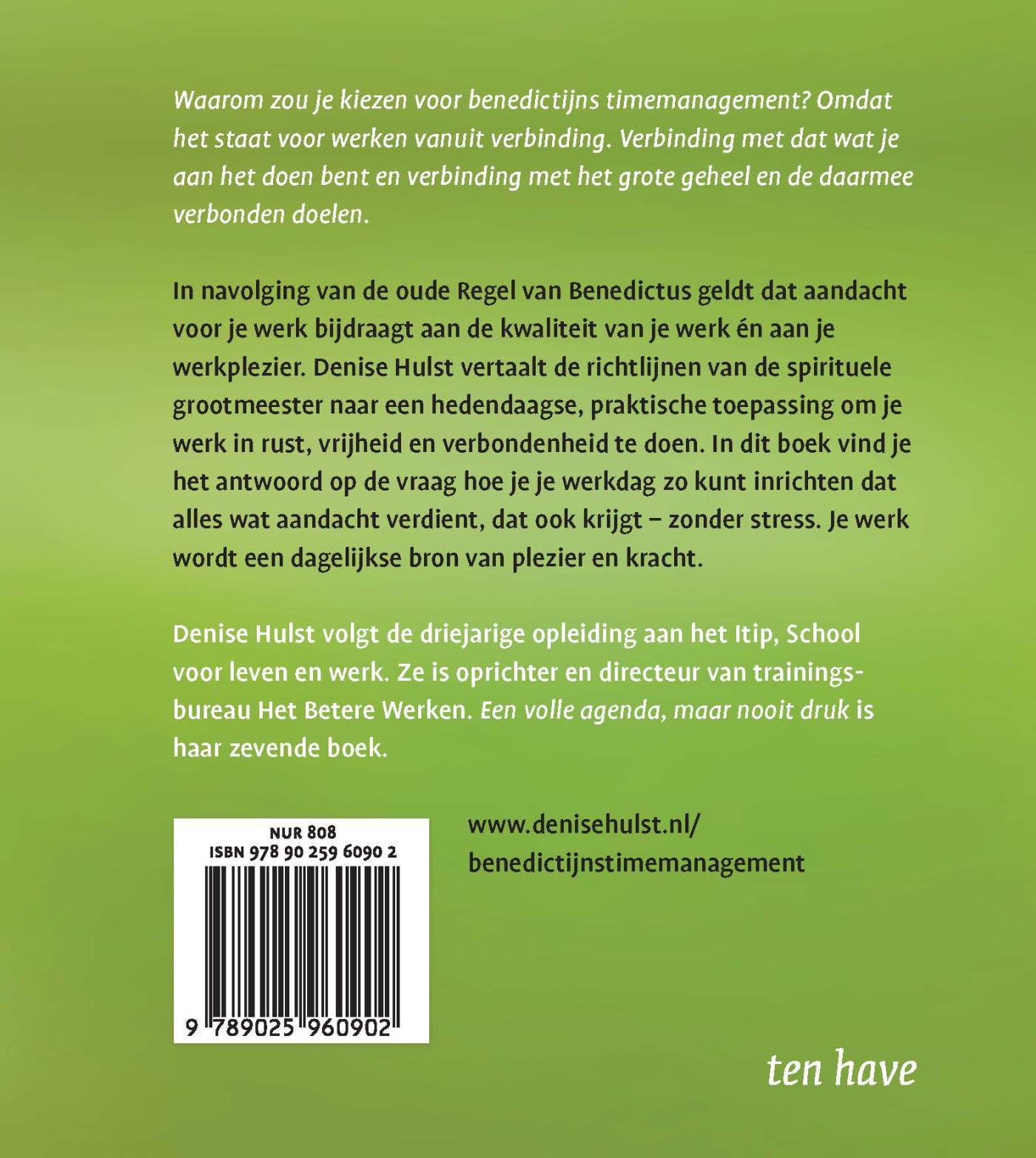 Achterkant van Een volle agenda maar nooit druk