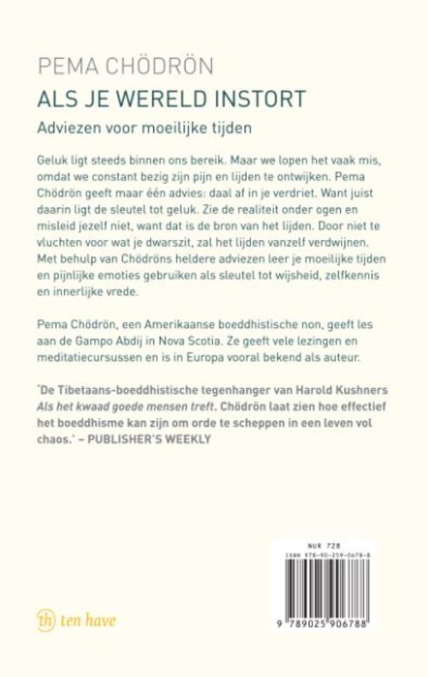 Achterkant van Als je wereld instort