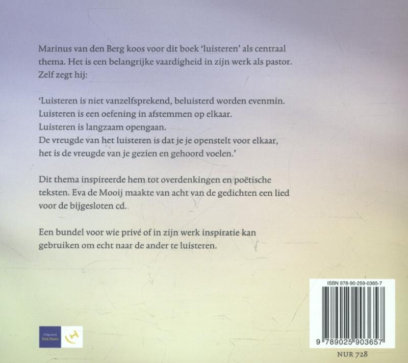 Achterkant van De vreugde van luisteren