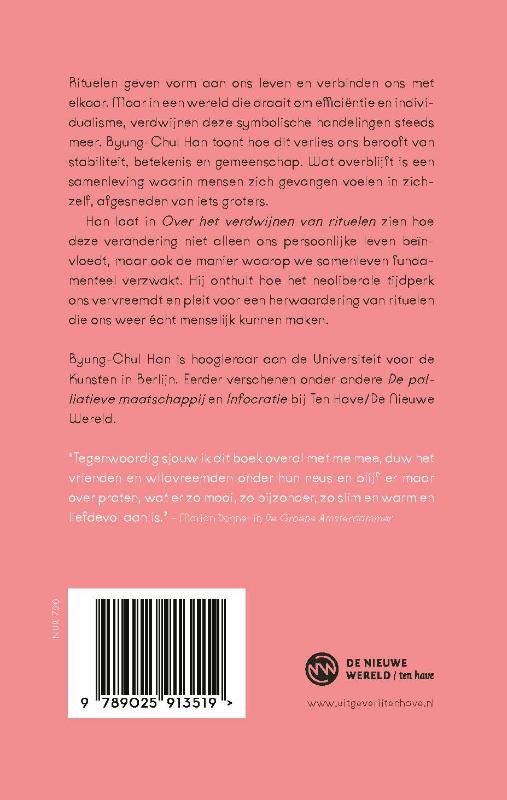Achterkant van Over het verdwijnen van rituelen