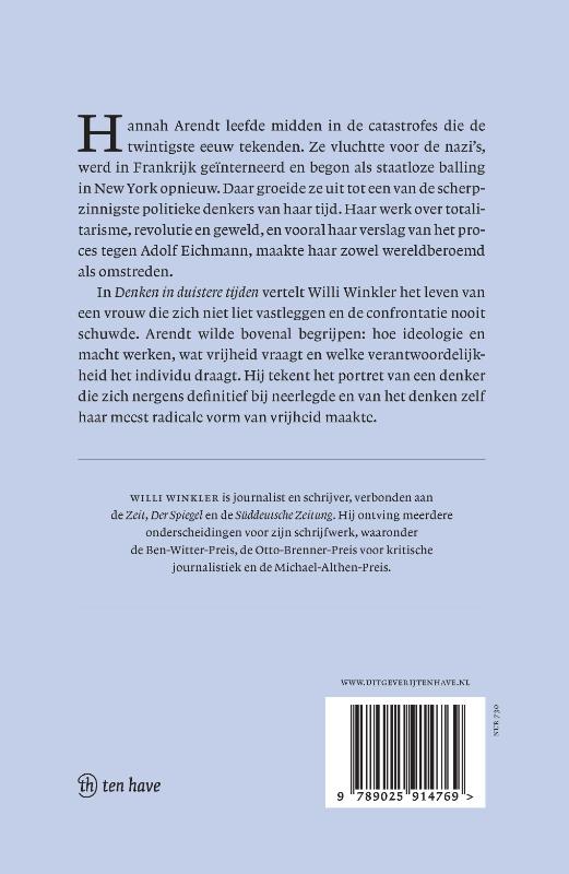Achterkant van Denken in duistere tijden
