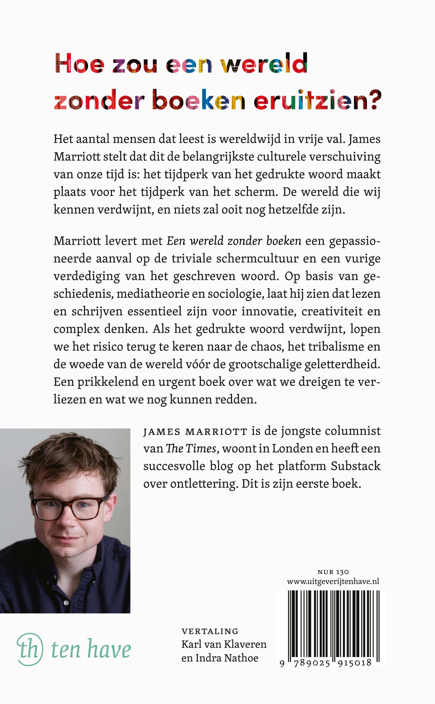 Achterkant van Een wereld zonder boeken