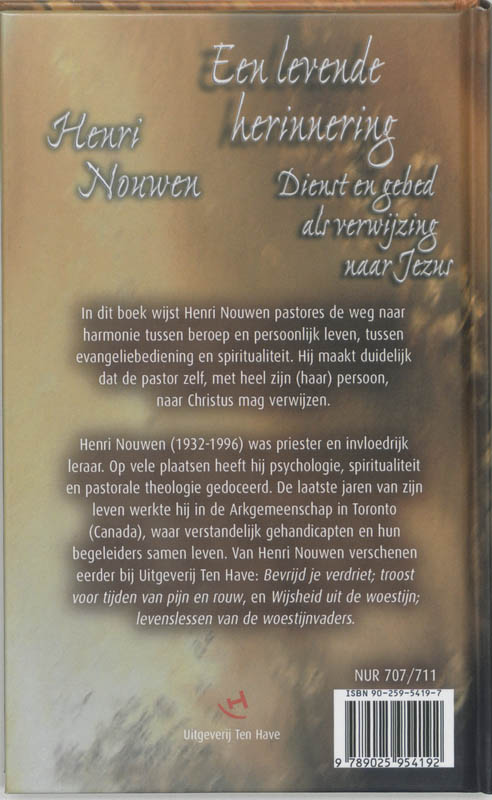 Achterkant van Een levende herinnering