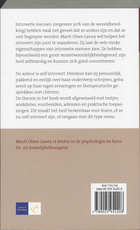 Achterkant van Het introverte type