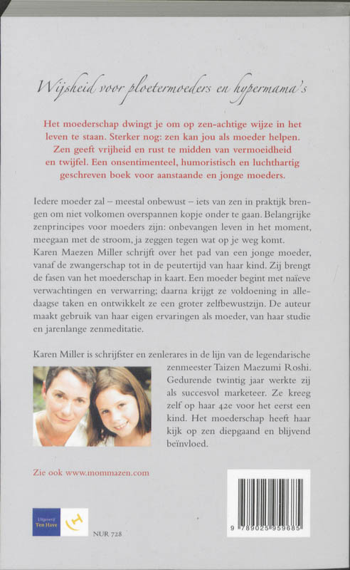 Achterkant van Zen mama