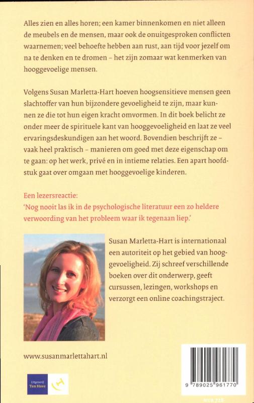 Achterkant van Leven met hooggevoeligheid